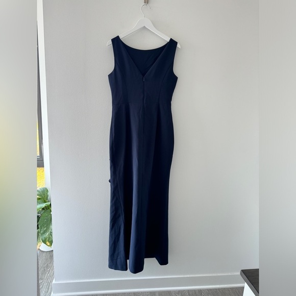 ELIZA J Navy Ruffle Front Gown 10 - Picture 7 of 10